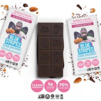 Blue Stripes Whole Cacao Dark Chocolate Bar with Almond Butter (2.1 oz.) - 25% OFF! Blue Stripes Whole Cacao Dark Chocolate Bar with Almond Butter (2.1 oz.) - 25% OFF!