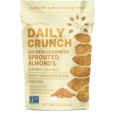Daily Crunch Golden Goodness Sprouted Almonds - Turmeric and Sea Salt (5 oz.)
