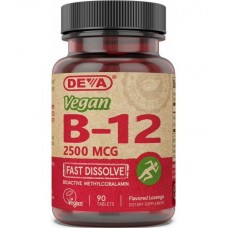 Deva Nutrition High-Potency Vegan Vitamin B12 Sublingual 2500 mcg (no folic acid) - 10% OFF!
