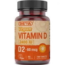 Deva Nutrition High Potency Vegan Vitamin D2 (2400 IU)