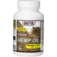 Deva Nutrition Organic Hemp Oil Omega 3-6-9 Capsules BEST BY AUG 31, 2023 - 30% OFF!