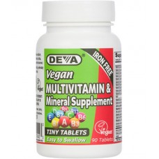 Deva Nutrition Vegan Iron-Free Tiny Tablets Multivitamin & Mineral