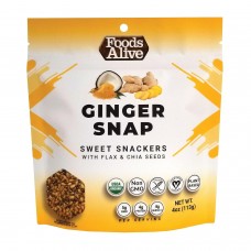 Foods Alive Organic Ginger Snaps with Flax & Chia Seeds (4 oz. bag) - 15% OFF!