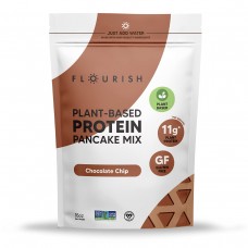 Flourish Plant-Based Protein Pancake Mix - Chocolate Chip (16 oz. bag) - Just add water - 10% OFF!