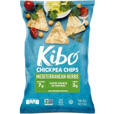Kibo Chickpea Chips - Mediterranean Herbs (4 oz. bag) - Back in stock!