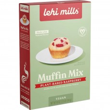 Lehi Mills Vegan Raspberry Muffin Mix (18 oz. box) - Just add water and oil!