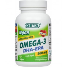Deva Nutrition Vegan Omega-3 DHA-EPA 500 mg Potency Softgels (60 count)
