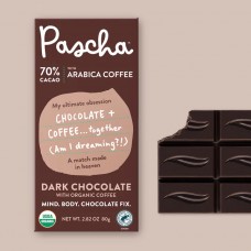 Pascha Organic Dark Chocolate & Arabica Coffee Bar (2.82 oz.) - 10% OFF!