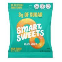 SmartSweets Peach Rings (1.8 oz.) - Just 3g sugar per bag! - 10% OFF!