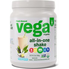 Vega Organic All-in-One Shake - French Vanilla  (12.2 oz.) BEST BY MAR 28, 2024 - 30% OFF!
