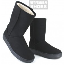 Vegetarian Shoes Vegan Fleece-Lined Black Snugge Boots (women's) - 15% OFF!