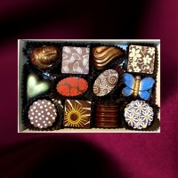 Xocolate Handmade 12-Piece Organic Dark Chocolate Bonbon & Truffle Assortment - 15% OFF!